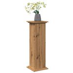 Pidestall Med Oppbevaring Artisan Eik 31X30X90Cm Konstruert Tre