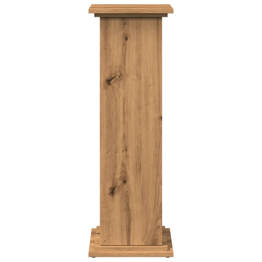 Pidestall Med Oppbevaring Artisan Eik 31X30X90Cm Konstruert Tre