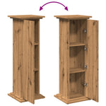 Pidestall Med Oppbevaring Artisan Eik 31X30X90Cm Konstruert Tre