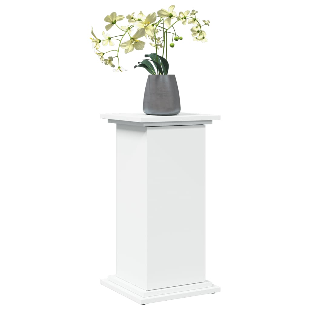 Pidestall Med Oppbevaring Hvit 31X30X60 Cm Konstruert Tre