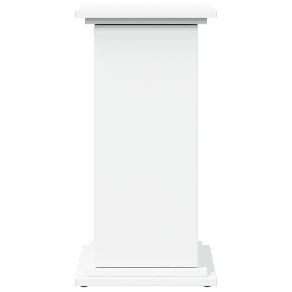 Pidestall Med Oppbevaring Hvit 31X30X60 Cm Konstruert Tre