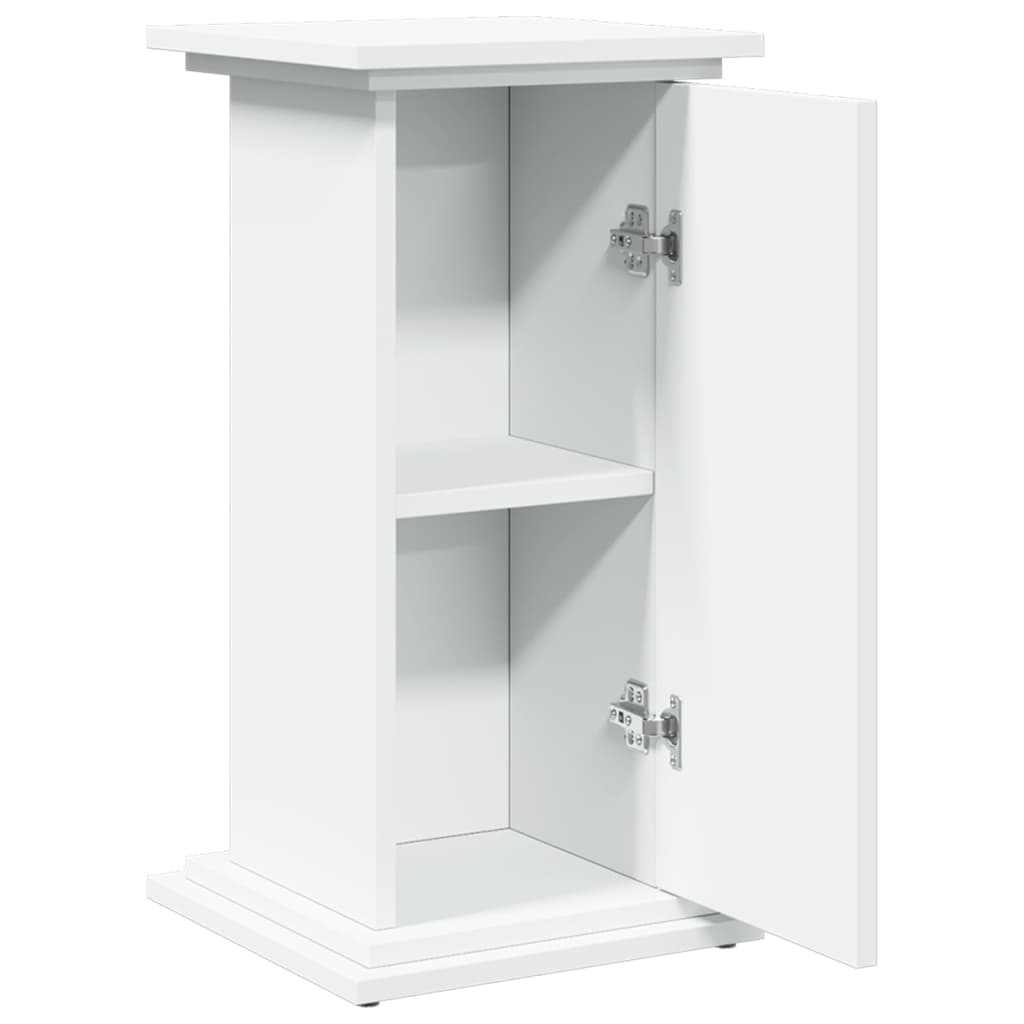 Pidestall Med Oppbevaring Hvit 31X30X60 Cm Konstruert Tre