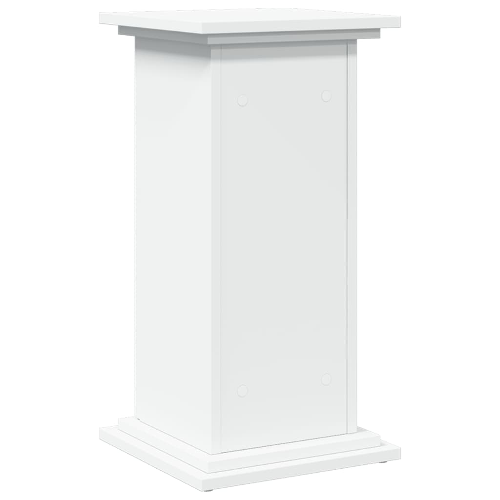 Pidestall Med Oppbevaring Hvit 31X30X60 Cm Konstruert Tre