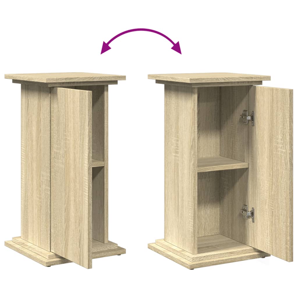 Pidestall Med Oppbevaring Sonoma Eik 31X30X60 Cm Konstruert Tre