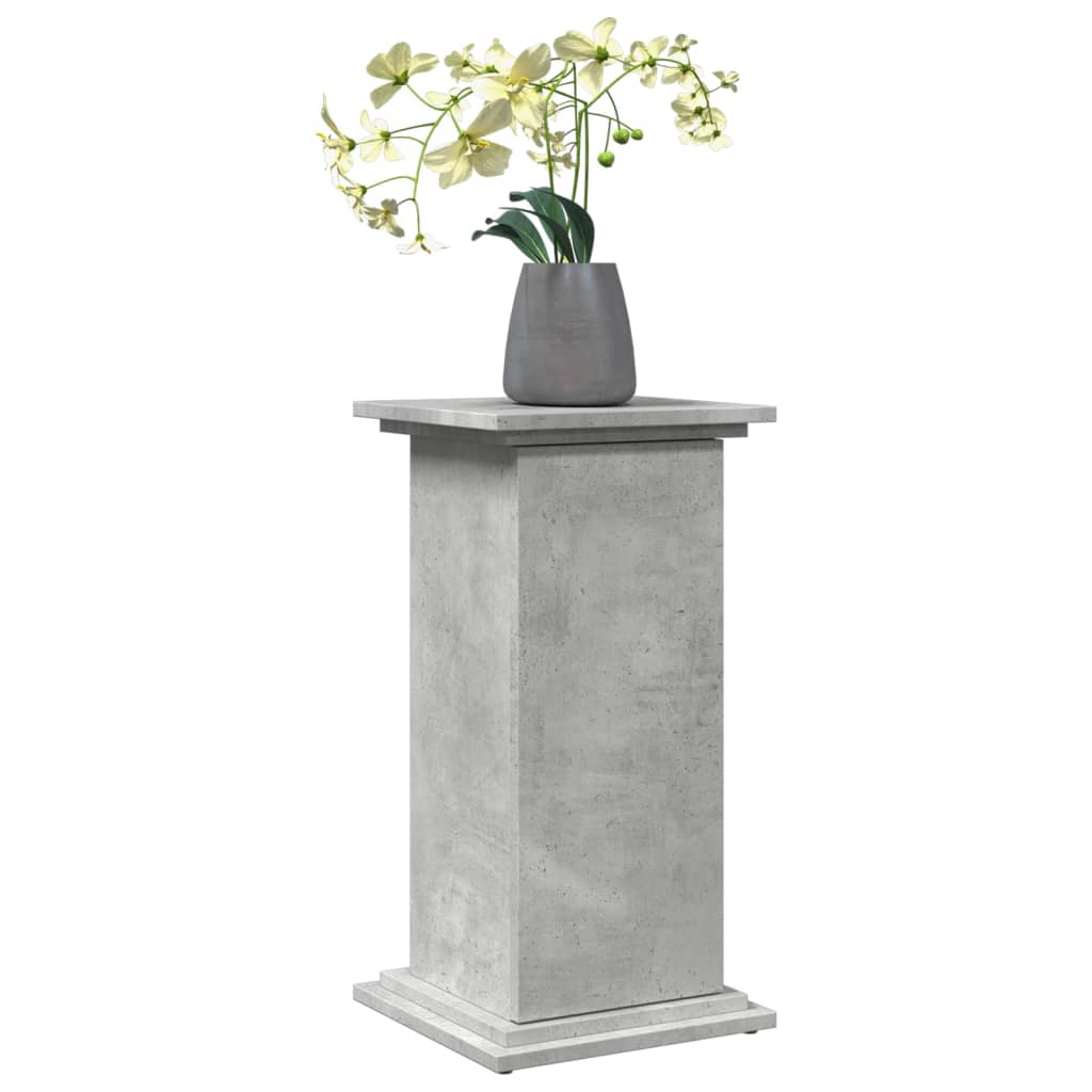 Pidestall Med Oppbevaring Betonggrå 31X30X60 Cm Konstruert Tre