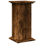 Pidestall Med Oppbevaring Røkt Eik 31X30X60 Cm Konstruert Tre