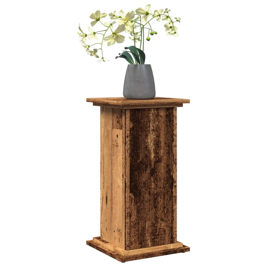 Pidestall Med Oppbevaring Gammelt Tre 31X30X60Cm Konstruert Tre