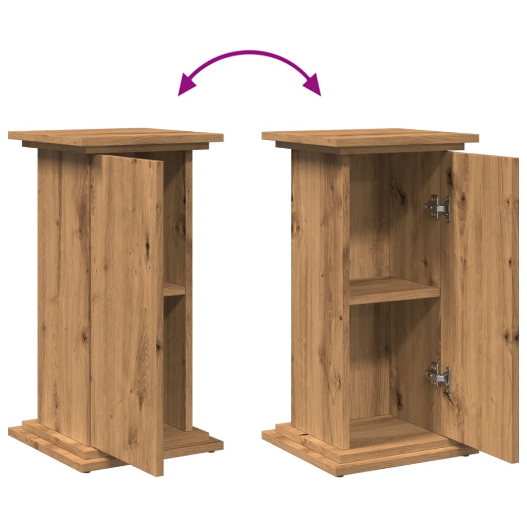 Pidestall Med Oppbevaring Hvit 31X30X60 Cm Konstruert Tre