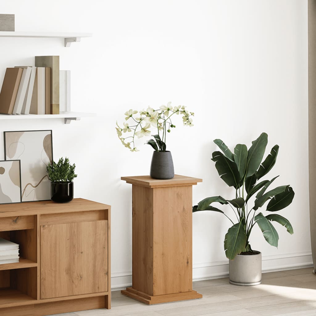 Pidestall Med Oppbevaring Hvit 31X30X60 Cm Konstruert Tre