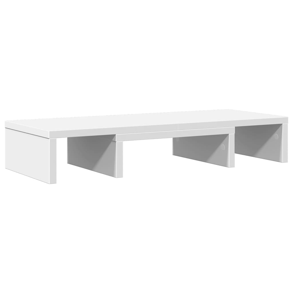 Skjermstativ Justerbar Hvit 60X24X10,5 Cm Konstruert Tre