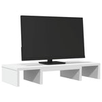 Skjermstativ Justerbar Hvit 60X24X10,5 Cm Konstruert Tre