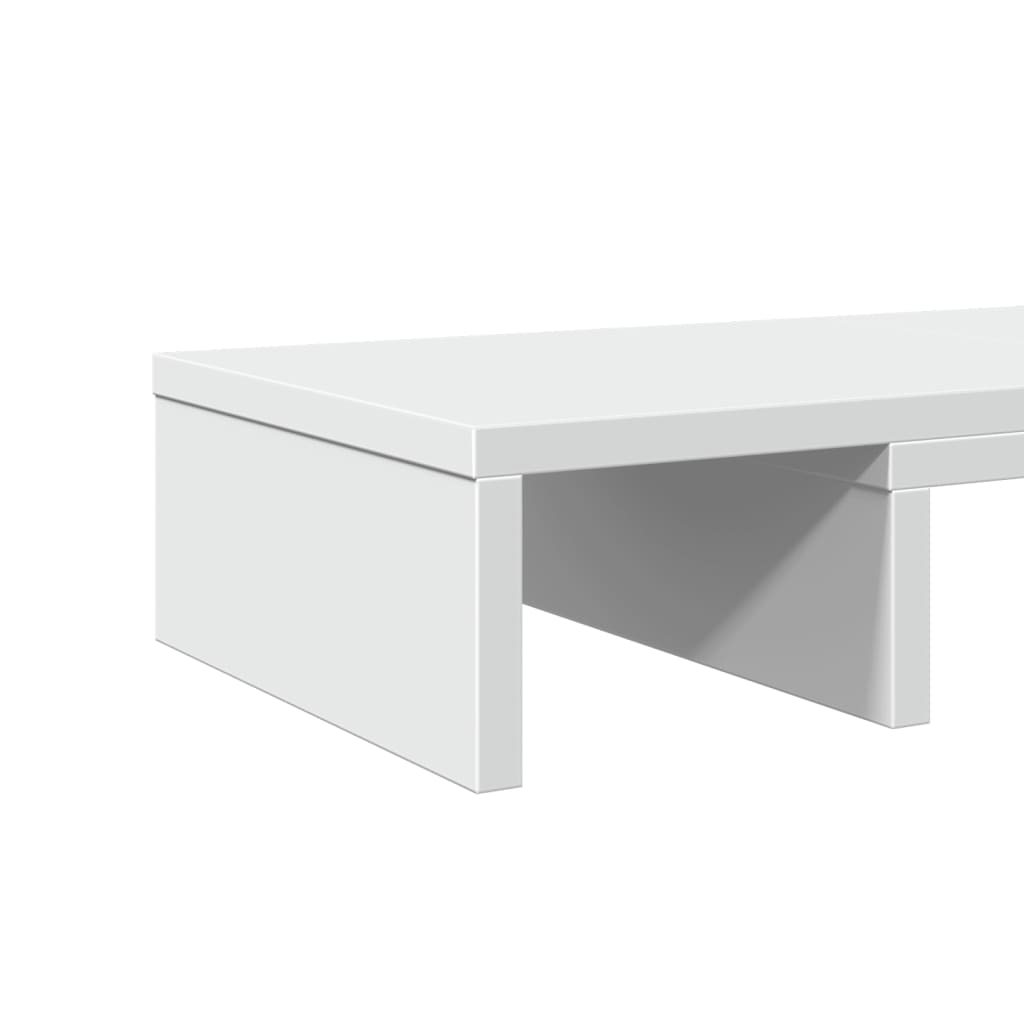 Skjermstativ Justerbar Hvit 60X24X10,5 Cm Konstruert Tre