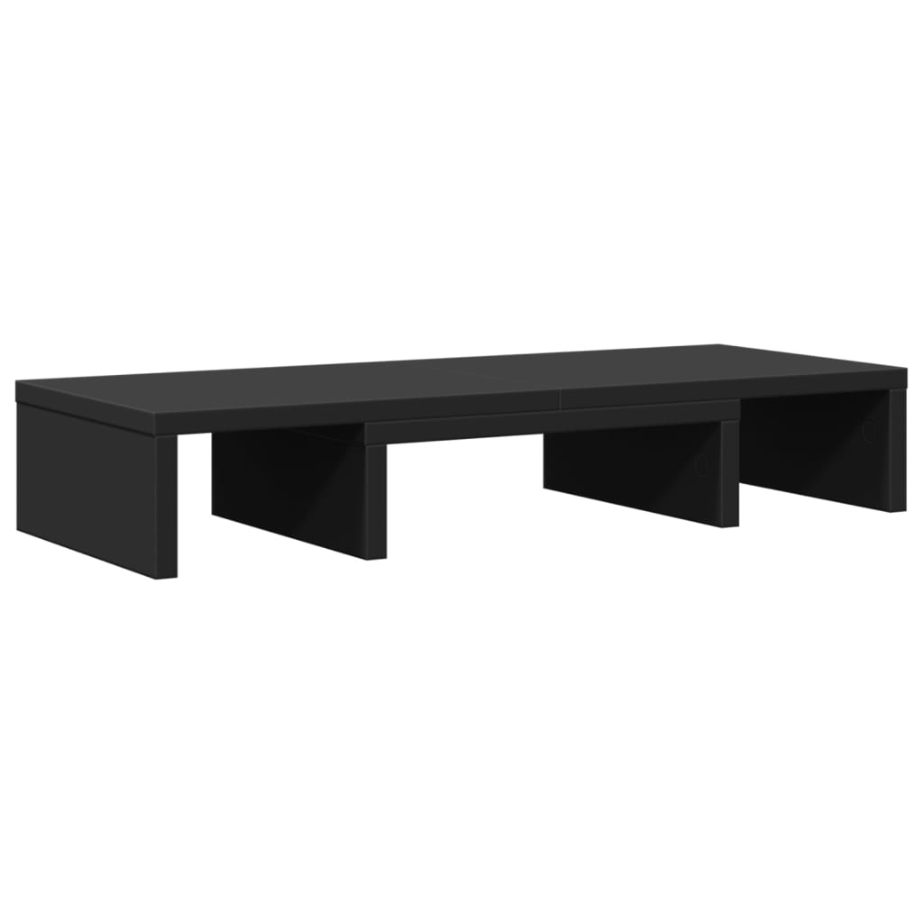 Skjermstativ Justerbar Svart 60X24X10,5 Cm Konstruert Tre