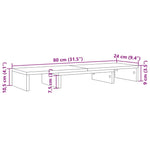 Skjermstativ Justerbart Hvit 80X24X10,5 Cm Konstruert Tre
