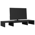 Skjermstativ Justerbart Svart 80X24X10,5 Cm Konstruert Tre