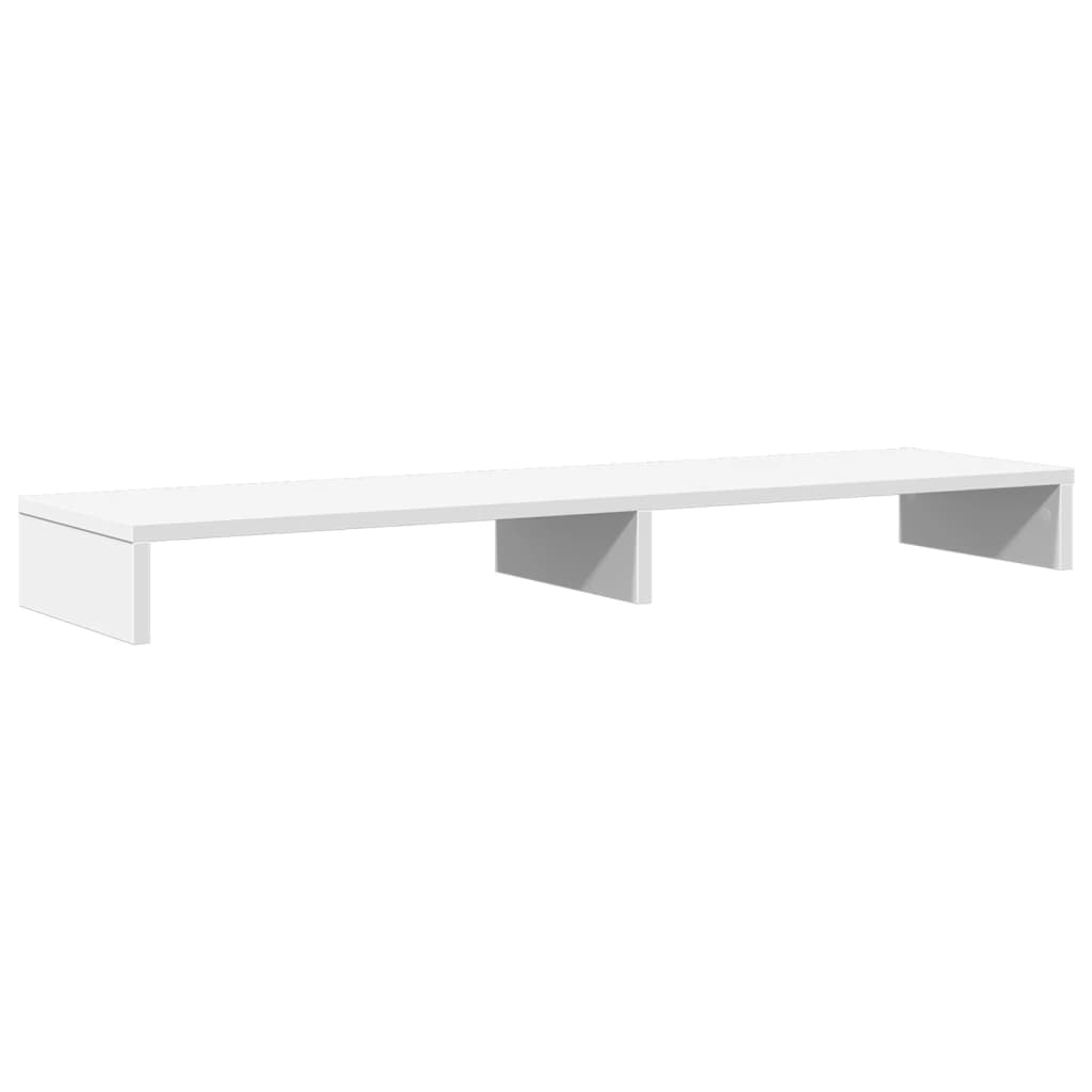 Skjermhylle Hvit 100X27X10 Cm Konstruert Tre