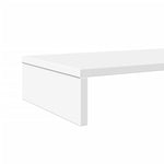 Skjermhylle Hvit 100X27X10 Cm Konstruert Tre