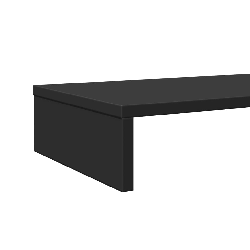 Skjermhylle Svart 100X27X10 Cm Konstruert Tre