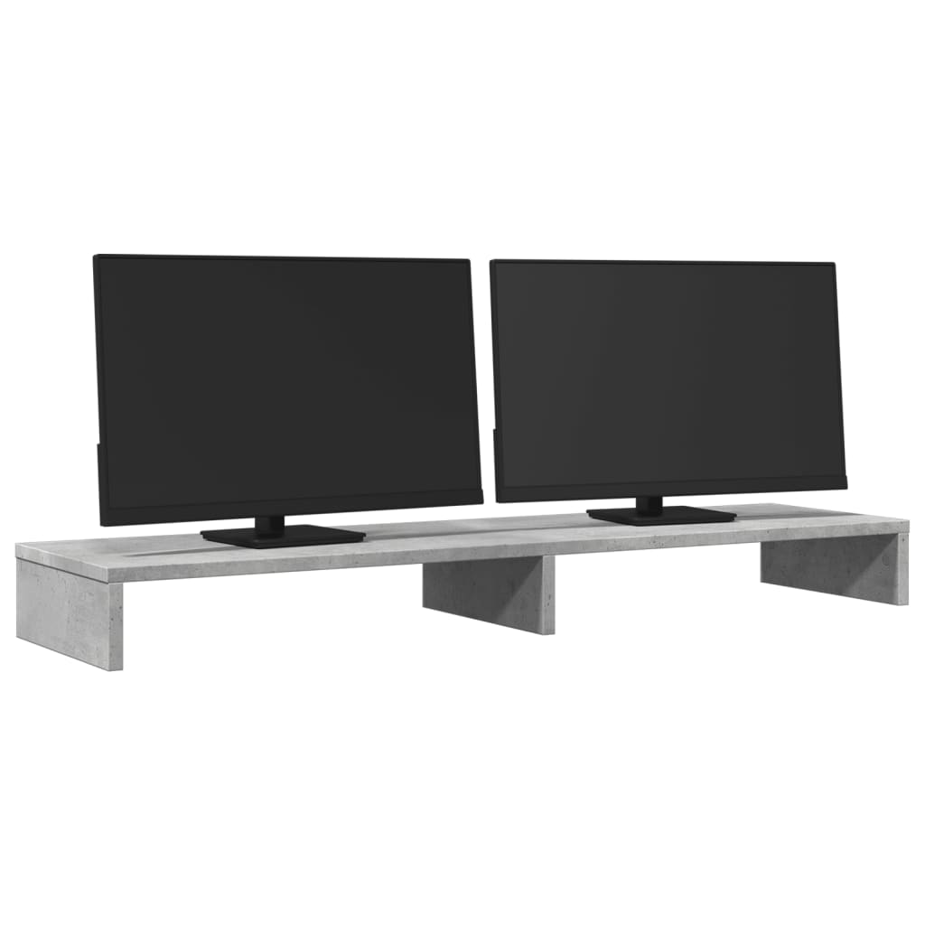 Skjermhylle Betonggrå 100X27X10 Cm Konstruert Tre