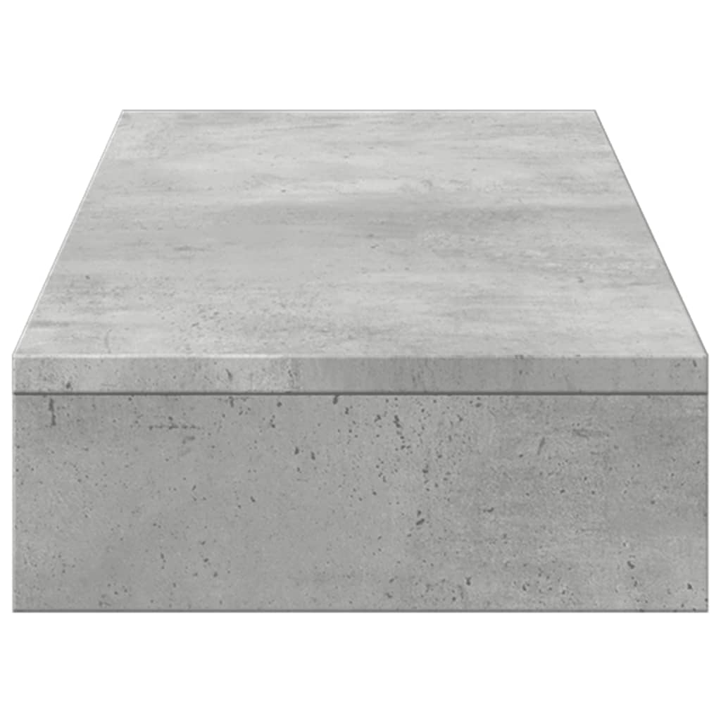 Skjermhylle Betonggrå 100X27X10 Cm Konstruert Tre