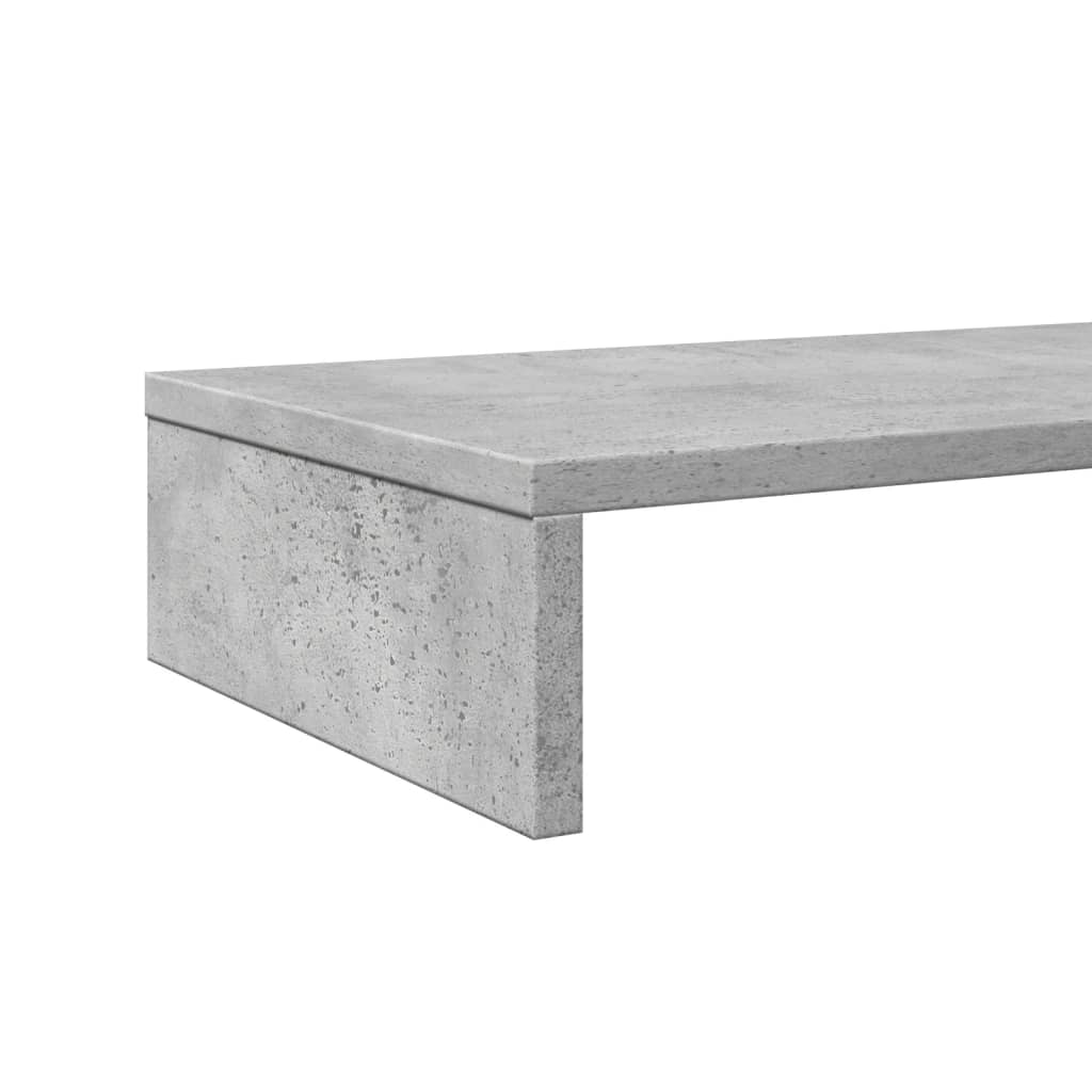 Skjermhylle Betonggrå 100X27X10 Cm Konstruert Tre