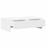 Skjermstativ Med Skuffer Hvit 50X27X15 Cm Konstruert Tre