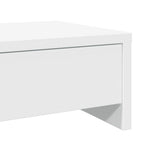 Skjermstativ Med Skuffer Hvit 50X27X15 Cm Konstruert Tre