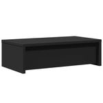 Skjermstativ Med Skuffer Svart 50X27X15 Cm Konstruert Tre