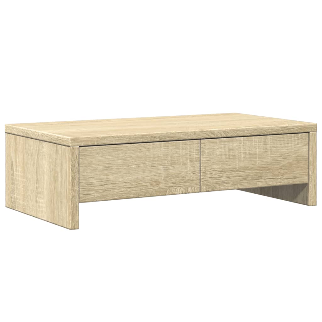 Skjermstativ Med Skuffer Sonoma Eik 50X27X15 Cm Konstruert Tre