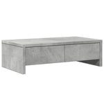 Skjermstativ Med Skuffer Betonggrå 50X27X15 Cm Konstruert Tre