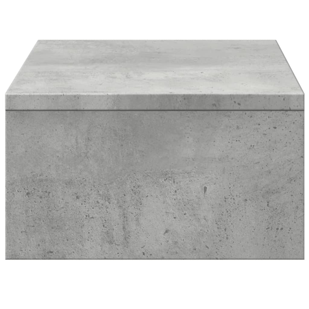 Skjermstativ Med Skuffer Betonggrå 50X27X15 Cm Konstruert Tre