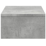Skjermstativ Med Skuffer Betonggrå 50X27X15 Cm Konstruert Tre