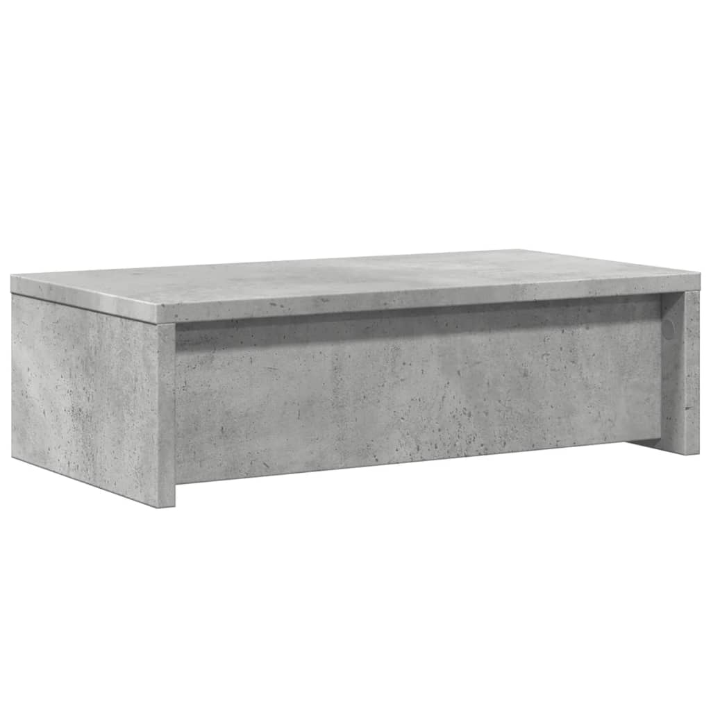Skjermstativ Med Skuffer Betonggrå 50X27X15 Cm Konstruert Tre