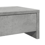Skjermstativ Med Skuffer Betonggrå 50X27X15 Cm Konstruert Tre