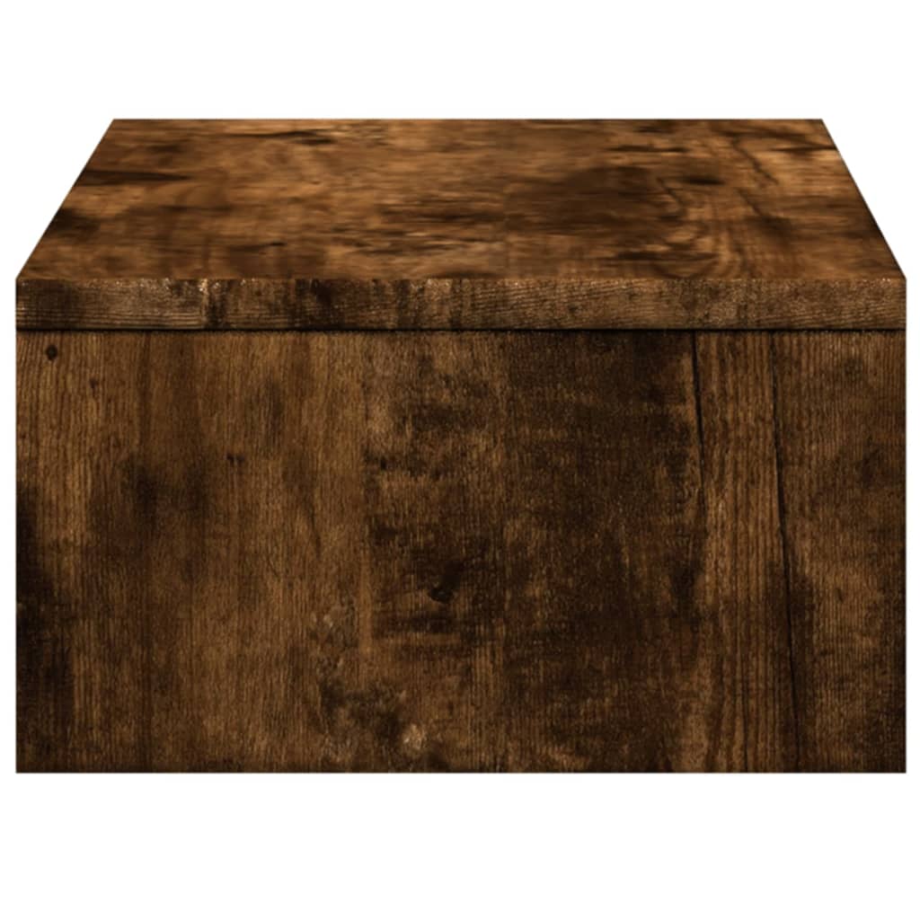 Skjermstativ Med Skuffer Røkt Eik 50X27X15 Cm Konstruert Tre