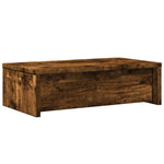 Skjermstativ Med Skuffer Røkt Eik 50X27X15 Cm Konstruert Tre