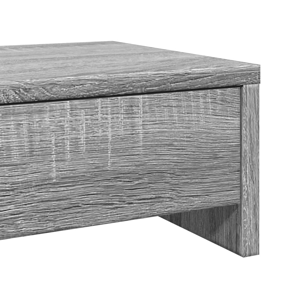 Skjermstativ Med Skuffer Grå Sonoma 50X27X15 Cm Konstruert Tre
