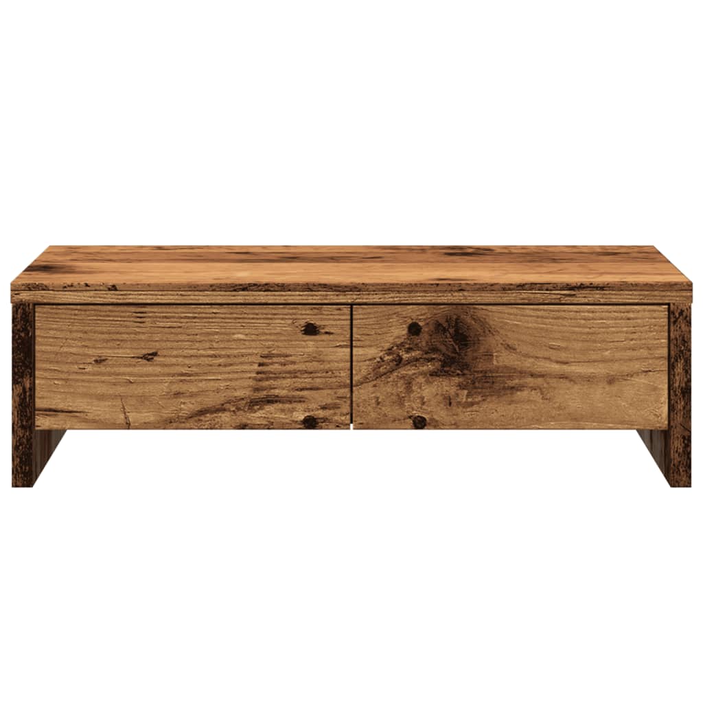 Skjermstativ Med Skuffer Gammelt Tre 50X27X15 Cm Konstruert Tre