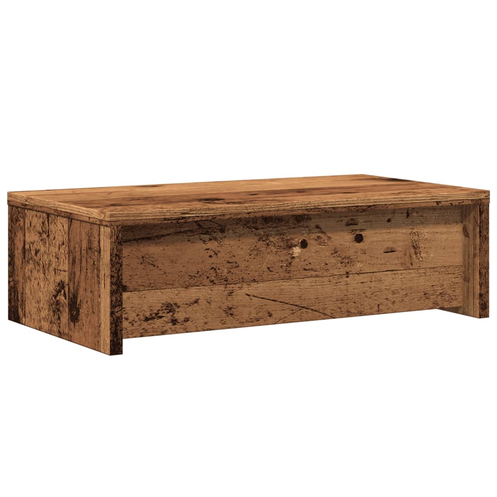 Skjermstativ Med Skuffer Gammelt Tre 50X27X15 Cm Konstruert Tre
