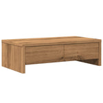 Skjermstativ Med Skuffer Artisan Eik 50X27X15 Cm Konstruert Tre