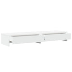 Skjermstativ Med Skuffer Hvit 100X27X15 Cm Konstruert Tre