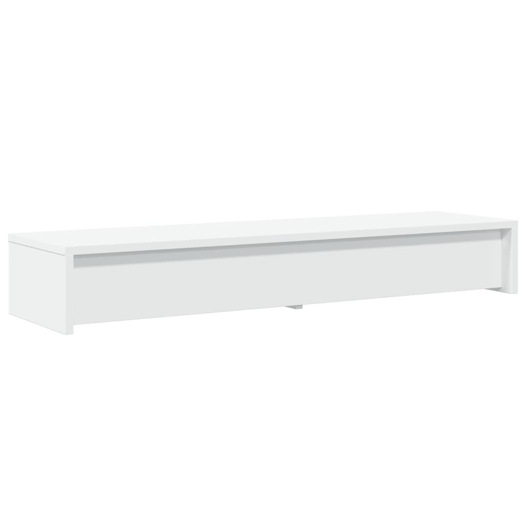 Skjermstativ Med Skuffer Hvit 100X27X15 Cm Konstruert Tre