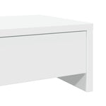 Skjermstativ Med Skuffer Hvit 100X27X15 Cm Konstruert Tre
