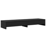 Skjermstativ Med Skuffer Svart 100X27X15 Cm Konstruert Tre