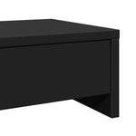 Skjermstativ Med Skuffer Svart 100X27X15 Cm Konstruert Tre