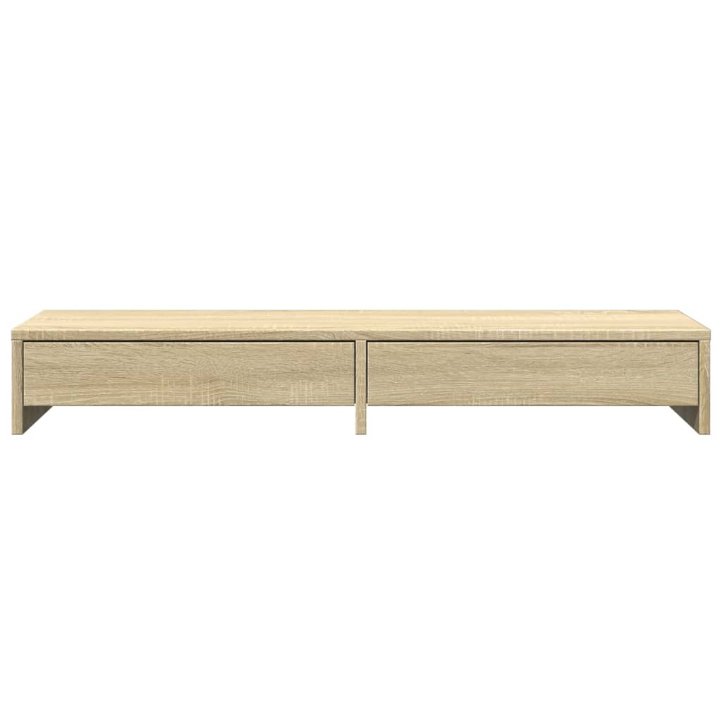Skjermstativ Med Skuffer Sonoma Eik 100X27X15 Cm Konstruert Tre