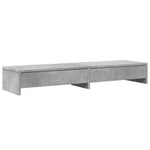 Skjermstativ Med Skuffer Betonggrå 100X27X15 Cm Konstruert Tre