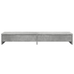 Skjermstativ Med Skuffer Betonggrå 100X27X15 Cm Konstruert Tre