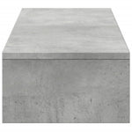 Skjermstativ Med Skuffer Betonggrå 100X27X15 Cm Konstruert Tre