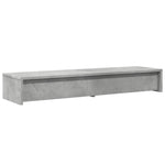 Skjermstativ Med Skuffer Betonggrå 100X27X15 Cm Konstruert Tre